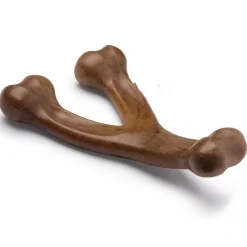 DOWNYPAWS - Jouets pour chiens-jouets à mâcher interactifs-jouet en forme d'os-marron foncé 17*13cm