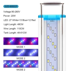 DOWNYPAWS - Lampe led 3 couleurs pour aquarium