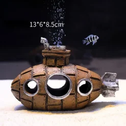 DOWNYPAWS - Ornement d'aquarium en résine