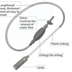 DOWNYPAWS - Siphon aquarium 1.7m - nettoyage gravier et sable