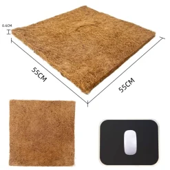 DOWNYPAWS - Tapis en fibre de noix de coco pour nid d'oiseau et animal de compagnie 55*55cm 2 pièces