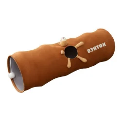 DOWNYPAWS - Tunnel pour chat pliable et droit, jouet pour chat, dessin animé, tunnel de rangement facile, longueur 1,2 m