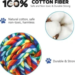 DTOPBUYAGE - 4 pièces jouets interactifs corde pour petits/moyens chiens