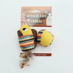 DTOPBUYAGE - Jouet teaser pour chats peluche 3 pièces pour exercice dentition