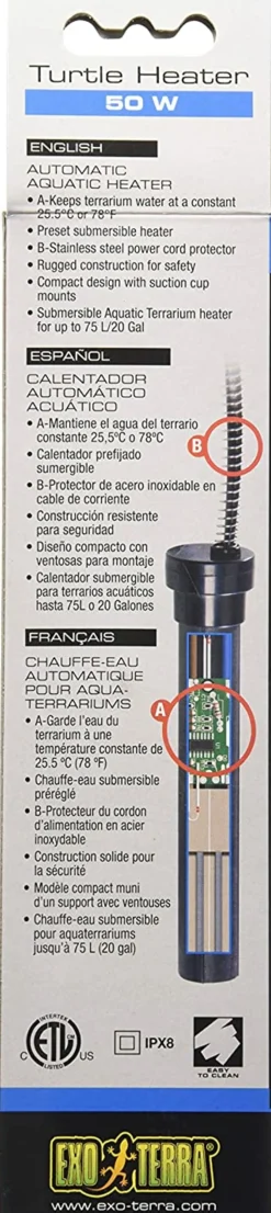 EXO TERRA - Chauffage tortue aquatique. 50w