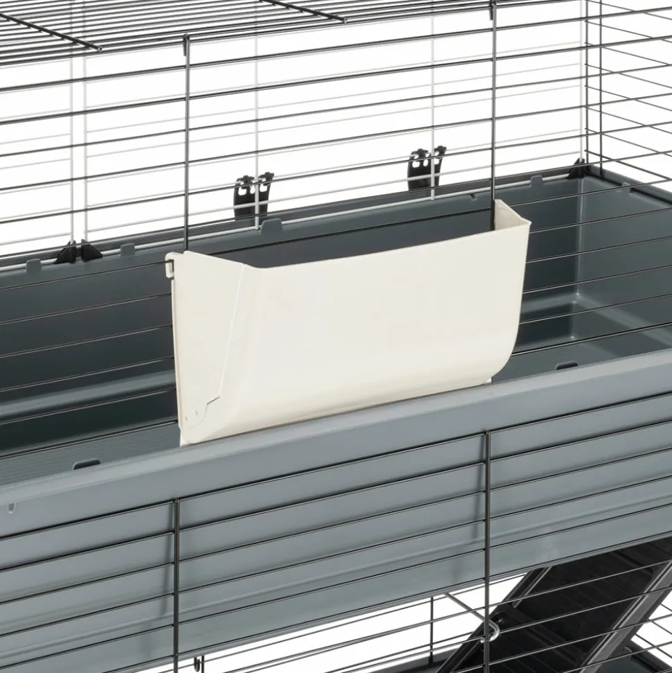 FERPLAST - Cage deux étages pour lapins rabbit 120 double, face avant ouvrable, support et accessoires inclus