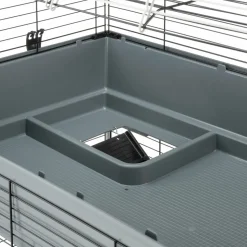 FERPLAST - Cage deux étages pour lapins rabbit 120 double, face avant ouvrable, support et accessoires inclus