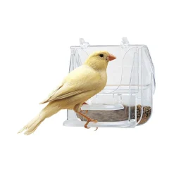 FERPLAST - Mangeoire plastique pour oiseaux, transparente 9x9x9cm