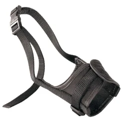 FERPLAST - Muselière en nylon noir Safe small. Tour de cou 30 à 37 cm
