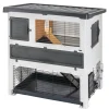 Ferplast cage lapin grand lodge 120 plus, clapier extérieur 2 étages, lapins, cochons d'inde, enclos pour lapins animaux