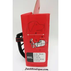 FLAMINGO - Muselière silas xxl noir 43 cm 51-70 cm pour chien