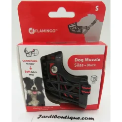 FLAMINGO - Muselière silas s noir. 26 cm 31-41 cm. Pour chien.