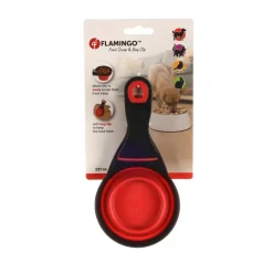 FLAMINGO - Pelle à nourriture de 237ml, 2 en 1 clip pour refermer les sacs de croquett