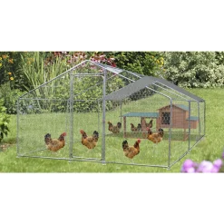 HABRITA - Enclos, parc grillagé pour animaux de basse-cour, 18 m2 - 8/20 poules