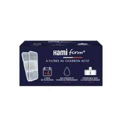 HAMI FORM - 4 filtres au charbon actif, pour fontaine nomade