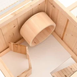 HELLOSHOP26 - Cage à hamster 81 x 40 x 60 cm bois massif de sapin marron