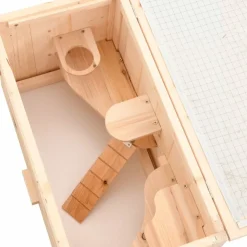 HELLOSHOP26 - Cage à hamster 60 x 30 x 35 cm bois massif de sapin marron