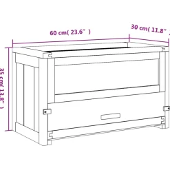 HELLOSHOP26 - Cage à hamster 60 x 30 x 35 cm bois massif de sapin marron