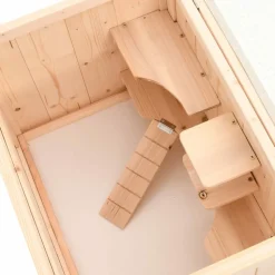 HELLOSHOP26 - Cage à hamster 55 x 40 x 80 cm bois massif de sapin marron