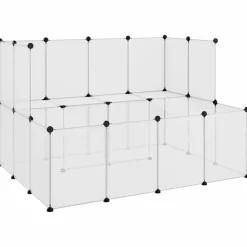 HELLOSHOP26 - Cage pour petits animaux transparent 143 x 107 x 93 cm pp et acier transparent