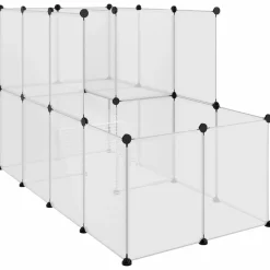 HELLOSHOP26 - Cage pour petits animaux transparent 142 x 74 x 93 cm pp et acier transparent