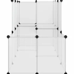 HELLOSHOP26 - Cage pour petits animaux transparent 142 x 74 x 93 cm pp et acier transparent