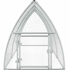 HELLOSHOP26 - Cage pour poules argenté 300 x 105 x 120 cm acier galvanisé argent