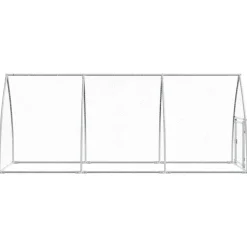 HELLOSHOP26 - Cage pour poules argenté 300 x 105 x 120 cm acier galvanisé argent