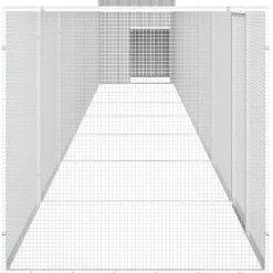 HELLOSHOP26 - Cage pour poules 800 x 91 x 100 cm acier galvanisé gris