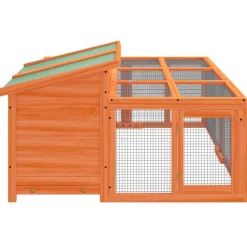 HELLOSHOP26 - Clapier 144 x 123 x 67,5 cm bois de pin massif marron