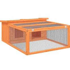 HELLOSHOP26 - Clapier 117,5 x 97 x 47,5 cm bois de pin massif marron