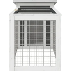 HELLOSHOP26 - Clapier 100,5 x 54 x 55 cm bois de pin massif gris