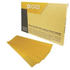 ICKO APICULTURE - Cire gaufrée dadant hausse : hauteur 13cm et longueur 41cm carton 1kg