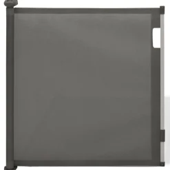 IDMARKET - Barrière de sécurité rétractable pour animaux domestiques 130 cm gris
