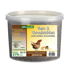 LIFLAND - Vers de farine et cacahuètes pour poules 330 g