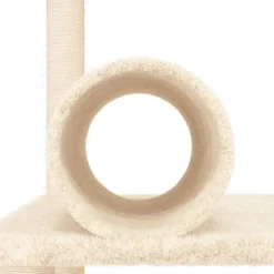 MAISON EXCLUSIVE - Arbre à chat avec griffoirs en sisal crème 136 cm