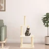 MAISON EXCLUSIVE - Arbre à chat avec griffoirs en sisal crème 111 cm