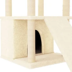 MAISON EXCLUSIVE - Arbre à chat avec griffoirs en sisal crème 133 cm