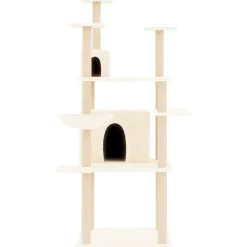 MAISON EXCLUSIVE - Arbre à chat avec griffoirs en sisal crème 166 cm