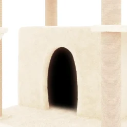 MAISON EXCLUSIVE - Arbre à chat avec griffoirs en sisal crème 166 cm