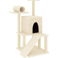 MAISON EXCLUSIVE - Arbre à chat avec griffoirs en sisal crème 110,5 cm