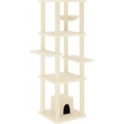 MAISON EXCLUSIVE - Arbre à chat avec griffoirs en sisal crème 154 cm