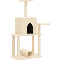 MAISON EXCLUSIVE - Arbre à chat avec griffoirs en sisal crème 122 cm