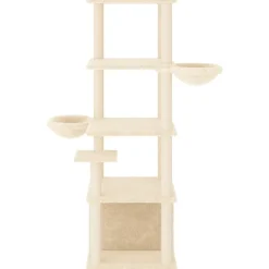 MAISON EXCLUSIVE - Arbre à chat avec griffoirs en sisal crème 147 cm