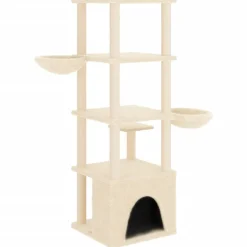MAISON EXCLUSIVE - Arbre à chat avec griffoirs en sisal crème 147 cm