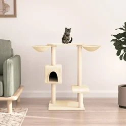 MAISON EXCLUSIVE - Arbre à chat avec griffoirs crème 82 cm