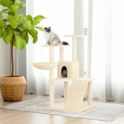 MAISON EXCLUSIVE - Arbre à chat avec griffoirs en sisal crème 94 cm