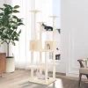 MAISON EXCLUSIVE - Arbre à chat avec griffoirs en sisal crème 167 cm