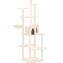 MAISON EXCLUSIVE - Arbre à chat avec griffoirs en sisal crème 167 cm