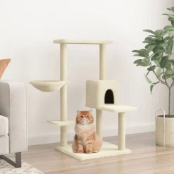 MAISON EXCLUSIVE - Arbre à chat avec griffoirs en sisal crème 95 cm